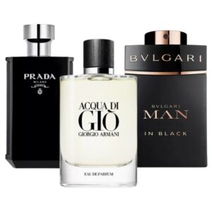Bvlgari In Black, Giorgio Armani Acqua Di Gio, L’Homme Prada Intense