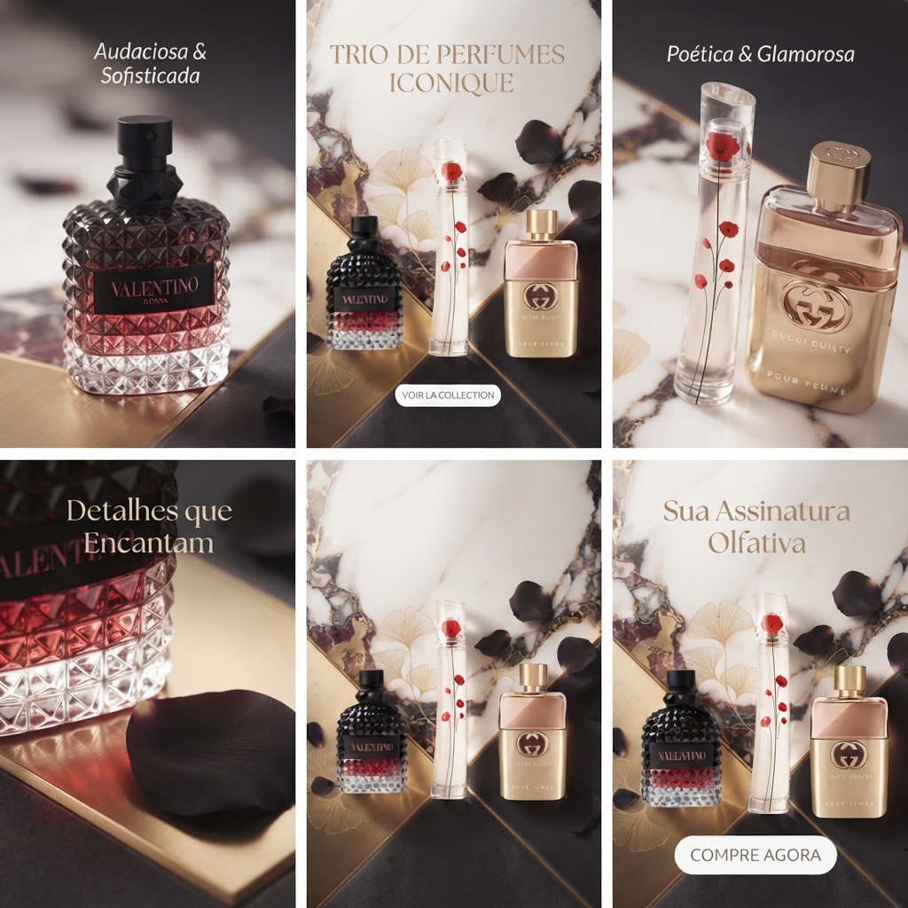 Gucci Guilty, Valentino Intense, Flower By Kenzo – Image 3